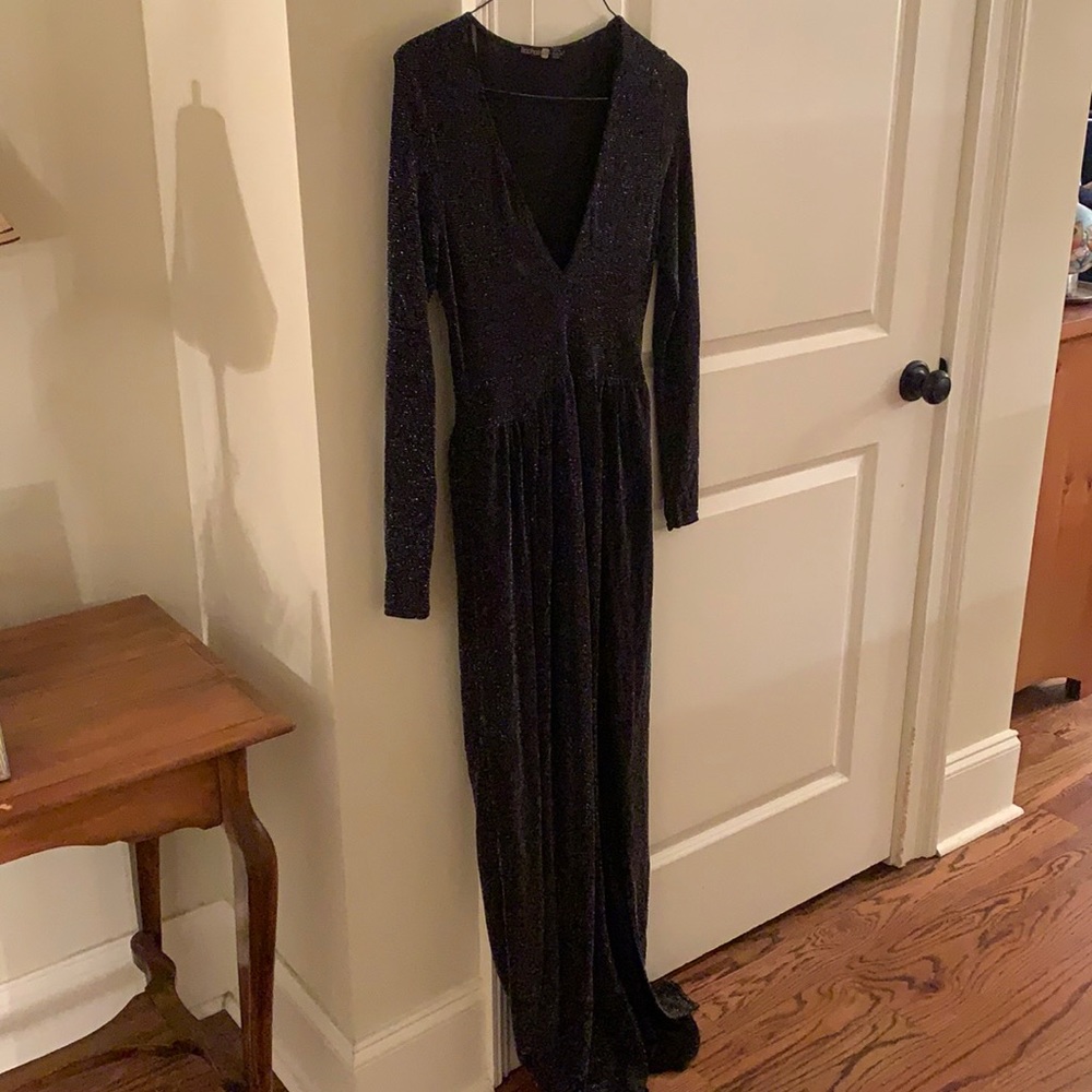 Boohoo shimmery formal dress
